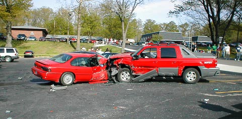 My Bonneville, totaled by a Chevy Avalanche