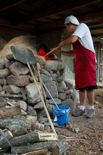 The pizza oven and pizza maker