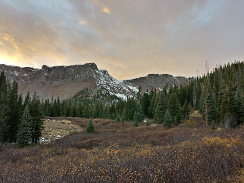 Flat Tops Wilderness at sunset