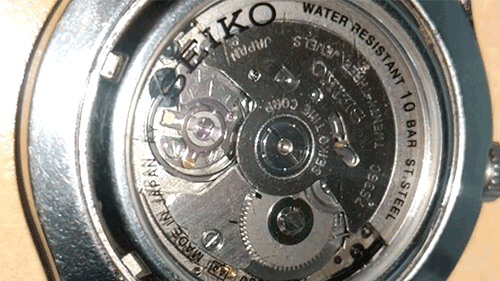 The beating heart of my Seiko 5 Sports mechanical watch. 